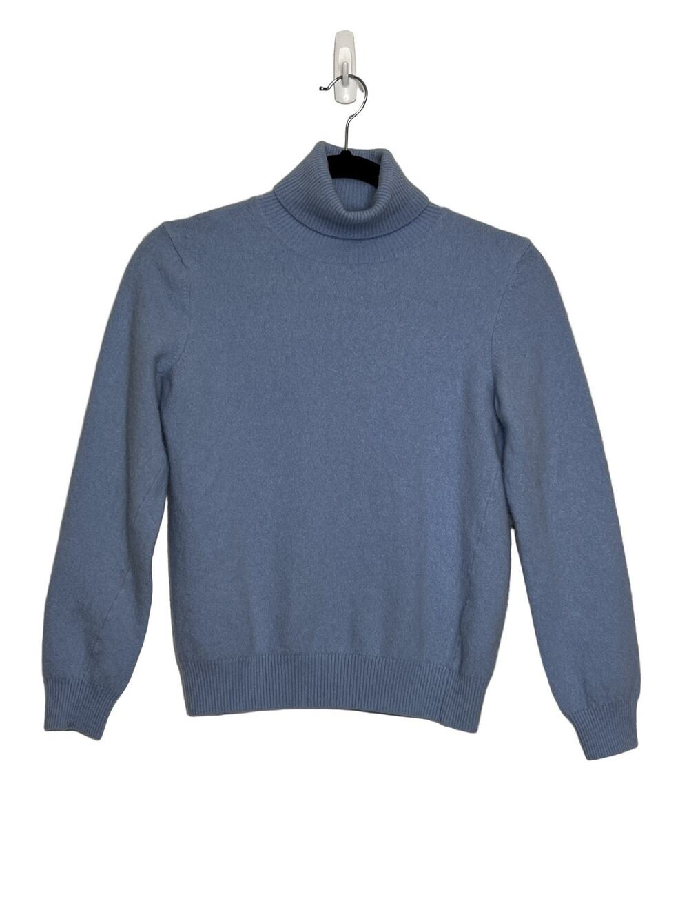 United Colors of Benetton Turtleneck Sweater Size Large Light Blue Wool Blend
